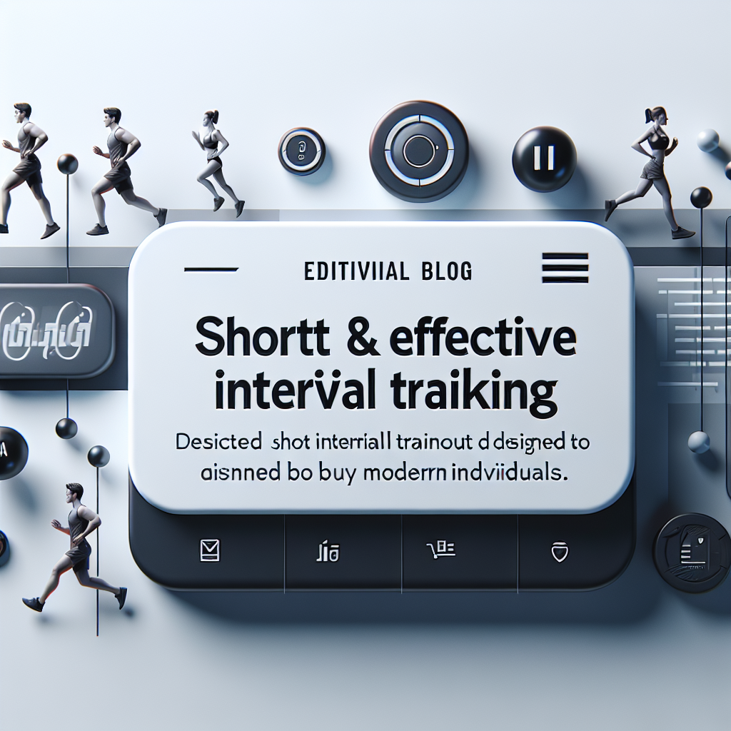 짧고 효과적인 인터벌 트레이닝: 바쁜 현대인을 위한 맞춤형 운동법