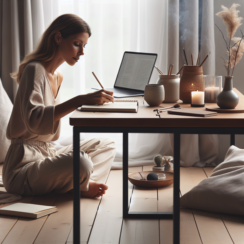 재택근무 중인 30대 여성의 스트레스 완화를 위한 저널링과 명상 결합 후기